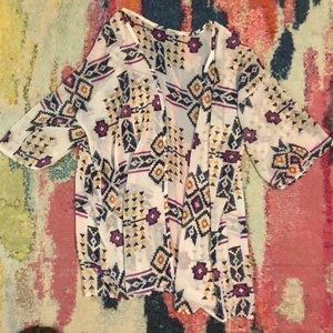 Funky Beach Cover Up with Blue and Pink Tones